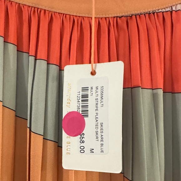 NWT Skies Are Blue Multicolor Pleated Skirt - Picture 2 of 3